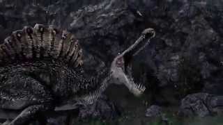 Tyrannosaurus vs Spinosaurus New 3D Animation [upl. by Akirdnwahs]