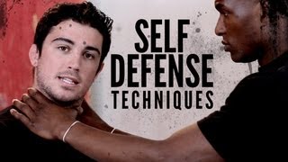 How to Defend against a Knife to Throat  Krav Maga Defense [upl. by Annasiul]