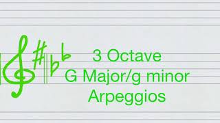 Arpeggios Tutorial 3 Octave G Major [upl. by Nnahteb]