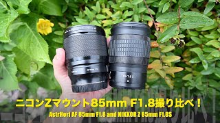 ニコンZマウント85mm F18を撮り比べ！AstrHori AF85mm F18 amp NIKKOR Z 85mm F18S [upl. by Noxid656]