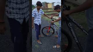 walking a normal🚴cycle vs Wheelie😈 cycle cycling viral cyclestunt viralshorts shorts stunt [upl. by Anilrahc]