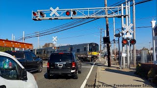 Railroad Crossing Bethpage US  Stewart Ave  New York [upl. by Urania]