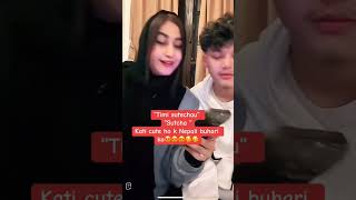 Alizeh singing Nepali song  Alizeh Jamali amp Aayush Sing  Aliza and Ayush Best Couple shotrs [upl. by Hasila]