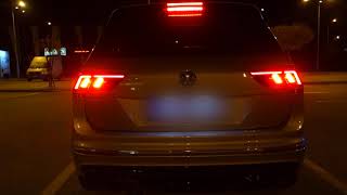 VW Tiguan AD1BW2 quotDYNAMICquot rear turn lights brake lights ON [upl. by Alasteir883]