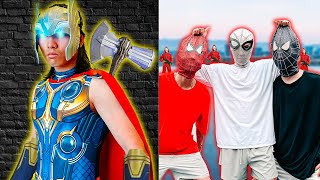 TEAM SPIDERMAN vs BAD GUY TEAM  THOR is NEW BADHERO  Live Action [upl. by Voccola]