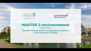 Présentation du Master 2 RSEE de lUVSQ [upl. by Bernice]