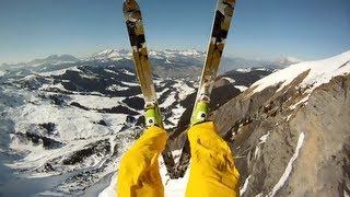 GoPro HD Avalanche Cliff Jump with Matthias Giraud [upl. by Adyela]