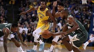 Bucks Dominate Warriors Bledsoe 26 Pts Giannis 24 201819 NBA Season [upl. by Combs]