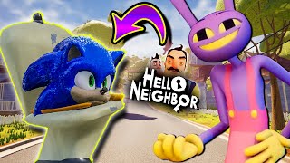 TADC JAX vs SKIBIDI TOILET SONIC  Hello Neighbor Mod [upl. by Nosyaj725]