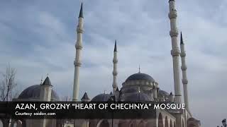 Adzan Call for prayer from Akhmad Kadyrov Mosque Grozny Chechnya Russia [upl. by Aicilet126]