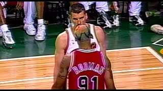 Dennis Rodman Heated Moments 1996 NBA Finals [upl. by Rondi]