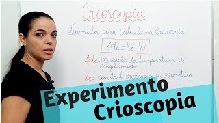 Experimento Crioscopia  Propriedade coligativa [upl. by Rourke]