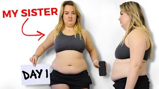 My sister her incredible 90 day body transformation  500 Challenge [upl. by Ger]