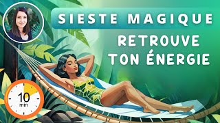 Sieste Hypnose Express régénérante  10 min pour récupérer de lénergie [upl. by Yrrehc953]