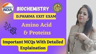 PROTEINS amp AMINO ACIDS MCQs  DPHARMA  BIOCHEMISTRY [upl. by Arbba295]