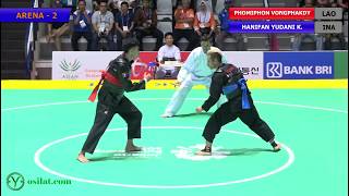 Pencak Silat Mens Tanding Class C  LAO vs INA  18th Asian Games Indonesian 2018 [upl. by Suertemed]