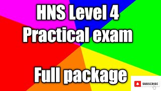 HNS level 4 coc practical exam full package [upl. by Adaiha78]