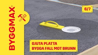 Gjuta platta del 6 bygga fall mot brunn [upl. by Assilac]