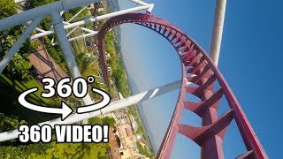 Shock VR 360 Roller Coaster POV AWESOME Rainbow Magicland Italy [upl. by Alderson]