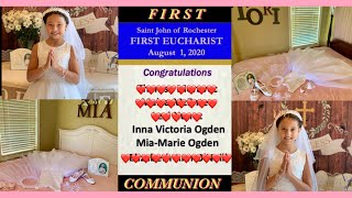 Our Girls First Communion Ceremony First Communion Preparation First Communion Celebration [upl. by Matti]