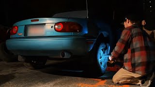 Putting New Brakes and a New Exhaust on the Miata [upl. by Lilaj]