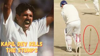 Kapil Dev Kills The Stumps  Kapil Dev Fastest Stumps Flying amp Uprooted Deliveries [upl. by Yacano]