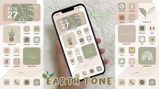 iOS15 Aesthetic home screen earthtone🍀 widgetsmith tutorial [upl. by Islek398]