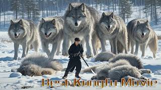 Kung Fu Movie Giant wolves attack a useless lad who unleashes his bronze blood slaying wolf pack [upl. by Kissee222]