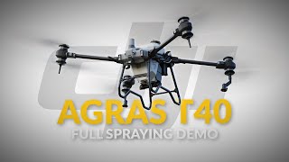 DJI Agras T40 Full Spraying Demo  DJI Agras T40  Agri Spray Drones [upl. by Broek]