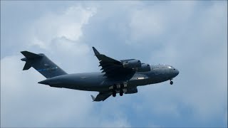 C17 Globemaster III takeoff and flyby [upl. by Eadith]