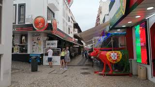 Albufeira Algarve old Town center  Albufeira Shopping Street Portugal 🇵🇹 [upl. by Fayina]