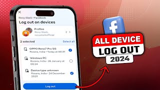 Facebook Logout all Devices 2024  facebook other Device Logout  FB Logout all Devices  New Update [upl. by Elleinwad]