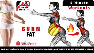 Best Ab Exercises To Tone amp Flatten Stomach  30min Workout To LOSE 2 INCHES OFF WAIST in 1 Week [upl. by Nemzaj]