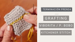 Grafting para punto viborita o santa clara o punto bobo🧶 Tejer Costura invisible [upl. by Ahsiram714]