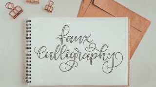 Calligraphy tutorial using Ballpen🥑NellyJrnls [upl. by Biron]