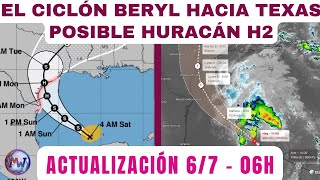 El CICLÓN BERYL hacia TEXAS Se espera Posible HURACÁN H2 [upl. by River]