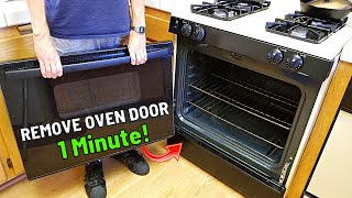 How To Easily Remove amp Reinstall Oven Door in 1 MINUTE  Jonny DIY [upl. by Alexandre]