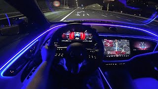 The New Mercedes E Class 2024 Test Drive at NIGHT [upl. by Ahsemit]