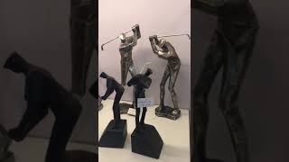 Golf Statue Figurine Golf Genius Sculpture Golfer Decor for Home Gifts Souvenirs Giftbox Polyresin [upl. by Karlyn]