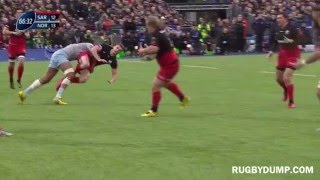 Courtney Lawes demolishes Owen Farrell with another trademark tackle [upl. by Nitnerb]