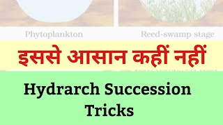 Hydrarch Succession Trick  Hydrosere  NCERT Biology  Ecology Mnemonics  NEET EXPLORER  MTG [upl. by Alam507]