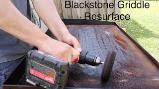 Blackstone Griddle Resurface and Reseason [upl. by Ainadi]