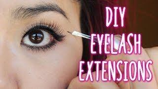 How to Apply Individual Lashes  DIY eyelash extensions [upl. by Nitsrik465]