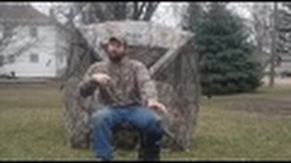 Ground blind Ameristep Caretaker kick out With a summit strap wrap set up and review [upl. by Ahsiekrats]