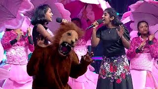 Afina amp Trinita  Super Singer Junior Season 8  Poopookum Osai Song [upl. by Boorman]