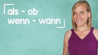 Learn the difference between quotifquot and quotwhenquot in German  als wenn ob wann  A2 with Jenny [upl. by Gore]