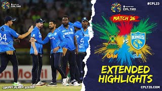 Extended Highlights  Guyana Amazon Warriors vs Saint Lucia Kings  CPL 2023 [upl. by Haliak]