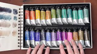 ShinHan Gouache Set B Swatching Very Chatty [upl. by Jimmie]