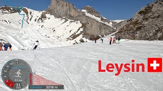 4K Skiing Leysin AïBerneuse  Following Team 2022 Top to Bottom Vaud Switzerland GoPro HERO10 [upl. by Celia802]