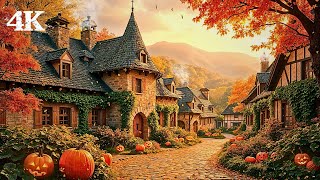 Whimsical Autumn Village Ambience  Birds Winds amp Chimes  Soothe Your Mind with Halloween Vibes [upl. by Averyl]